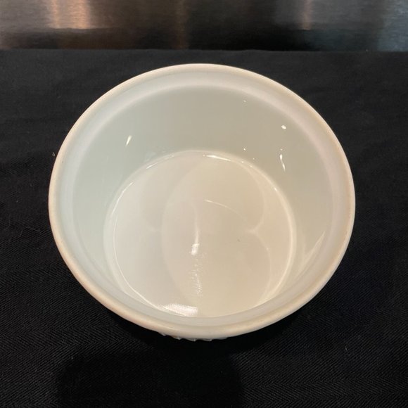 Aluminite Frugier Limoges 1940's Souffle Ramekin Yellow Dots - Size #1 - 4" - Picture 3 of 4